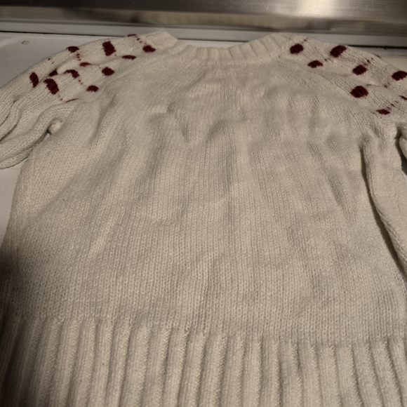 Girls Copper Key White and Red Kids Sweater. Size small. - Picture 4 of 4